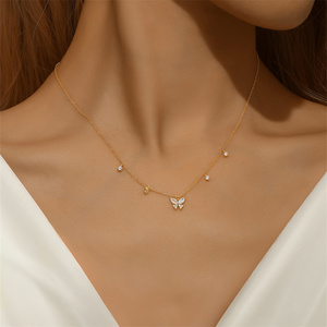 Collier en argent 925 à la mode, bijoux trèfle à quatre feuilles, luxe léger, or 18 carats - Product Image 6