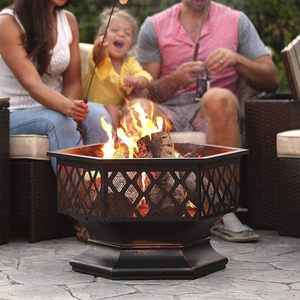 Braciere Portatile Senza Fumo da 22 Pollici, Cesto per Fuoco in Metallo a Legna con Pala per Campeggio - Product Image 2