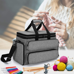 Grand Organisateur de Fournitures de Couture avec Deux Diviseurs Amovibles, Sac de Voyage pour la Couture avec Bandoulière pour Accessoires - Product Image 6