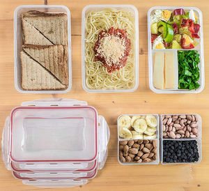 Ensemble de boîte de sac de repas isotherme à plusieurs compartiments portable personnalisé à deux étages sac isotherme à déjeuner avec récipient pour aliments - Product Image 6