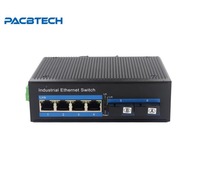 Commutateur de fibre optique Gigabit 2 ports 4 ports Lan industriel 10/100/1000M Ethernet