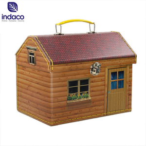 2026 Creative Retro House Shaped Cardboard Toy Luggage with Handle Attractive Luggage Wholesale - Product Image 1