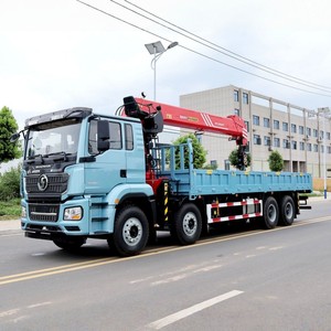 รถบรรทุกติดเครน Shacman 8x4 14 ตัน แบบเทเลสโคปิกบูม  รถเครนเคลื่อนที่ 25 ตัน พร้อมบูมเสริมแรง - Product Image 4