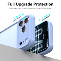 Coque de téléphone antichoc bleu clair pour iPhone 18 Pro Max, coque de protection anti-chute givrée pour iPhone 18 Duo