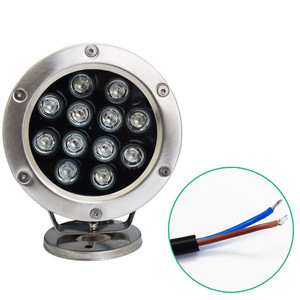 Thép không gỉ 9 wát đa màu sắc thay đổi <span class=keywords><strong>RGB</strong></span> <span class=keywords><strong>LED</strong></span> ánh sáng dưới nước 12V DC Aquarium cho chiếu sáng hồ bơi - Product Image 5