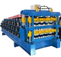 Machine automatique de fabrication de tôles de toiture colorées, machine de formage à froid de panneaux de toiture et de mur à trois couches, triple profil.