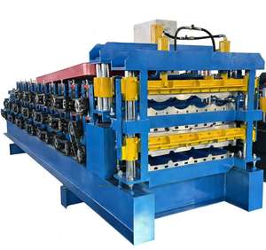 자동 컬러 루프 시트 제작 기계 3중 데크 프로파일 루프 벽 패널 롤 성형 제작 기계 - Product Image 1