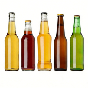 Botellas de Cerveza de Vidrio Cilíndricas Transparentes en Color Ámbar, Azul y Verde, de 330ml/500ml/640ml/1L, con Tapa Corona, Selladas, Vacías, para Uso Industrial, para Cerveza y Refrescos - Product Image 5