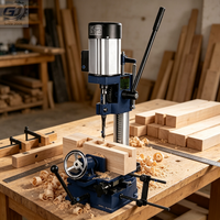 Machine à mortaiser semi-automatique pour bois, perçage de trous carrés, rainurage de tenons, diamètre de perçage 76 mm, pour bâtiments anciens