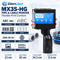 Imprimante thermique à jet d'encre portable GenJet avec une résolution de 600 DPI et une hauteur d'impression de 12,7 mm pour le codage de la date et des lots sur PVC, tuyaux en acier et câbles