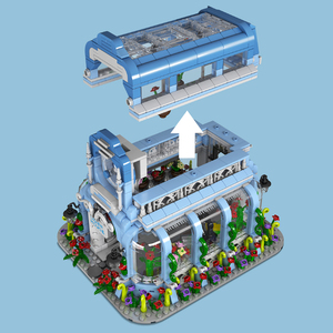 Moule <span class=keywords><strong>King</strong></span> 16048E MOC City Street View Fleurs Bouquet <span class=keywords><strong>Maison</strong></span> <span class=keywords><strong>Jardin</strong></span> Botanique Blocs de Construction Modèle Briques Lumière LED <span class=keywords><strong>Jouet</strong></span> - Product Image 4