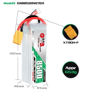 GNB สำหรับแบตเตอรี่ LiPo 8500mah 4S 14.8V 70C 140C XT90 RC Air FPV 300-Cycle LiCoO2 Cathode สำหรับเฮลิคอปเตอร์ - Product Image 3