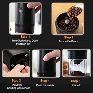 Molinillo de Café Inalámbrico Pequeño, Mini Molinillo de Café Eléctrico Portátil Recargable por USB para Granos de Café - Product Image 5