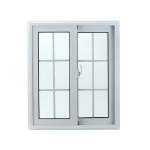 Bureau intérieur de haute qualité, petit profil de sous-sol, brise thermique, fenêtres en verre creux et porte coulissante avec grille