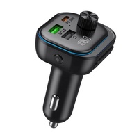 Neuer OEM T92 Bluetooth Auto-FM-Transmitter QC3.0+PD Schnellladegerät Auto-MP3-Player mit 7-Farben-LED-Hintergrundbeleuchtung, Unterstützt Freisprechfunktion