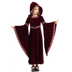 Nuevo Disfraz de Halloween 2026 para Padres e Hijos, Traje Medieval Europeo de Vampiro para Adultos y Niños, Vestido Borgoña para Fiestas y Actuaciones - Product Image 2