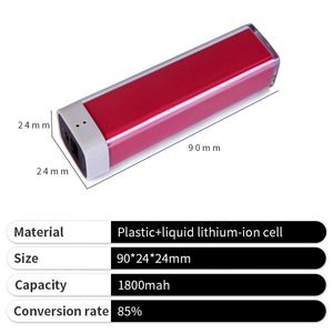 <b>Custom</b> Portable Power Bank Mini USB Charge Promotion Small <b>Lipstick</b> Powerbank with Logo - Product Image 4