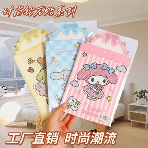 Kit de stickers de peinture diamant Sanrio Kuromi pour enfants, cadeau artisanal éducatif DIY, matériel papier pour diamants rectangulaires et ronds, sans cadre - Product Image 5