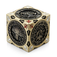 Dés hexagonaux et carrés en métal pour jeux de rôle D&D, design Chiméra Mind Flayer, ensemble unique pour collectionneurs de D&D