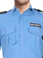 Écussons personnalisés à manches courtes pour hommes, uniformes d'officier et de garde, chemises de sécurité pour hommes