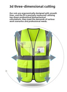 Gilet di Sicurezza Riflettente Traspirante con Design a Rete, Ideale per Lavori Edili e Notturni - Product Image 2