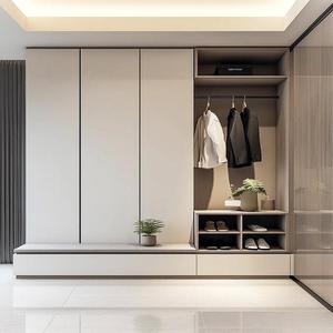 Mueble Zapatero Minimalista sin Tiradores para Recibidor, <span class=keywords><strong>Armario</strong></span> de Almacenamiento Combinado Abierto y Cerrado Personalizado para Uso Doméstico - Product Image 1