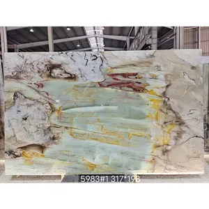 New Products Luxury White Marble Slabs Villa Background Wall Green Marble Floor Tiles