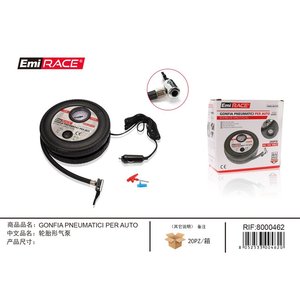 Mini compressore portatile per auto, gonfiatore di pneumatici portatile professionale 12V con manometro analogico-auto e moto/ - Product Image 6