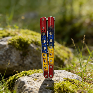 Couteau papillon <span class=keywords><strong>CSGO</strong></span> non affûté en gros d'usine, couteau de sport multifonctionnel pliable en métal pour l'entraînement en extérieur - Product Image 5