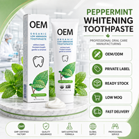 Dentifrice Blanchissant Double Menthe Direct Usine Personnalisable Anti-caries Efficace pour Éliminer les Taches Buccales