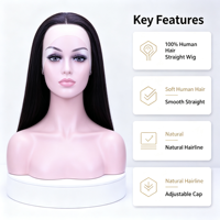 Perruque en cheveux humains Remy sans colle, avec dentelle frontale HD 13x4, commande d'essai flexible en gros, emballage personnalisé, bonnet intérieur respirant