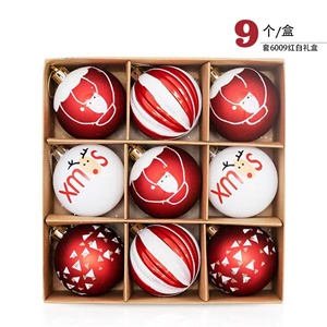 ลูกบอลคริสต์มาสขนาด 6 ซม. 9 ชิ้น ของตกแต่งคริสต์มาส ของประดับต้นคริสต์มาส จี้ขนาดเล็ก - Product Image 4