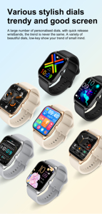 Montre connectée ultra-fine Reloj Smart Watch avec écran <span class=keywords><strong>de</strong></span> 1,95 pouces, suivi du sommeil, des règles menstruelles, <span class=keywords><strong>de</strong></span> la pression artérielle, surveillance <span class=keywords><strong>de</strong></span> la santé 24h/24 et 7j/7, Fit Cloud Pro G111 - Product Image 5