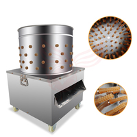 Machine à plumer les volailles Falcon automatique en acier inoxydable, moteur 1,5 kW, haute puissance 220 V/380 V, capacité 6-8 poulets/heure