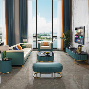 Foshan moderno Nuevo diseño real de lujo sofá conjunto estilo francés Turco blanco salón sofás de cuero de 4 plazas muebles de sala de estar - Product Image 4