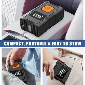 Cordless Multifunction Electric <strong>Tire</strong> <strong>Inflator</strong> Portable Air Compressor 150Psi Mini Car Air Pump With LED Light <strong>Tire</strong> <strong>Inflator</strong> - Product Image 5