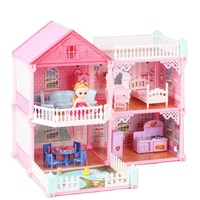 Big Plastic personalisieren Einladung möbel Spielzeug Set Gabby's Barbie Puppen häuser für Mädchen