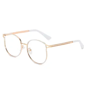 細いエッジの金属製眼鏡フレームラウンドフレーム猫耳フラットフレーム軽量ファッショナブルな眼鏡フレーム