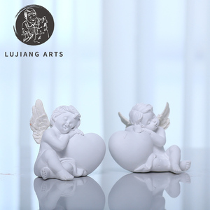 4 pollici sdraiati <span class=keywords><strong>per</strong></span> dormire statua di angelo in resina con angelo decorazione bianca sdraiati <span class=keywords><strong>per</strong></span> dormire statuetta di angelo regalo religioso - Product Image 6