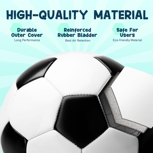 Pallone da <span class=keywords><strong>Calcio</strong></span> per Allenamento Bambini, Regalo di Natale, Cucito in PVC Resistente, Misure 3/4/5, Ufficiale da Partita con Pompa e Borsa - Product Image 3
