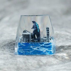 MINI PLANET Capuchons de touches créatifs en résine imprimés en 3D personnalisés pour les commutateurs MX Clavier mécanique Thème de <span class=keywords><strong>destruction</strong></span> urbaine fait à <span class=keywords><strong>la</strong></span> main - Product Image 3