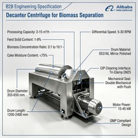 Centrifugeuse décanteuse robuste pour la séparation et le traitement de jus à grande échelle, 380V, haute capacité