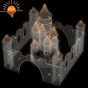 Décoration de Noël extérieure personnalisée illuminée grand château 3D géant motif lumière centre commercial affichage - Product Image 1