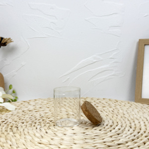 Tube de stockage en verre avec logo personnalisé et bouchon en bois pour l'emballage de bonbons, de thé en poudre - Product Image 6