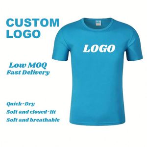 Camisetas Deportivas de Verano de Secado Rápido 100% Algodón con Logotipo Personalizado Bordado, Cuello Redondo, Manga Corta, Venta al Por Mayor - Product Image 4