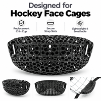Protège-menton de hockey en matériau nano PU imprimé en 3D, léger et confortable, pour casque de joueur ou de gardien de but