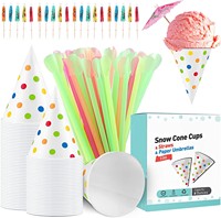 Gobelets jetables pour glaces pilées, granités et crèmes glacées 3.7oz 6oz Impression personnalisée
