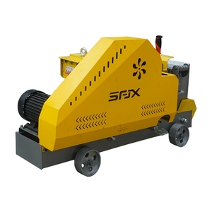 Machine à couper les barres d'armature, moteur 380V, niveau de sécurité élevé, coupe-barres en acier industriel avec roues et cadre jaune - Product Image 2