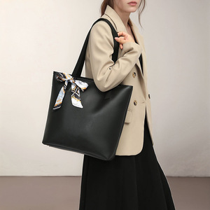 New Arrive Luxury Brand Designer Pu One-Shoulder <b>Tote</b> Bag <b>Zip</b> Large Capacity Scarf Decorated Trending Handbags for Tanjing - Product Image 5