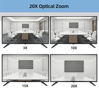 Caméra PTZ 4K30 à suivi automatique IA, zoom optique 20x, USB3.0, IP, compatible PoE pour la diffusion religieuse, l'éducation et la visioconférence